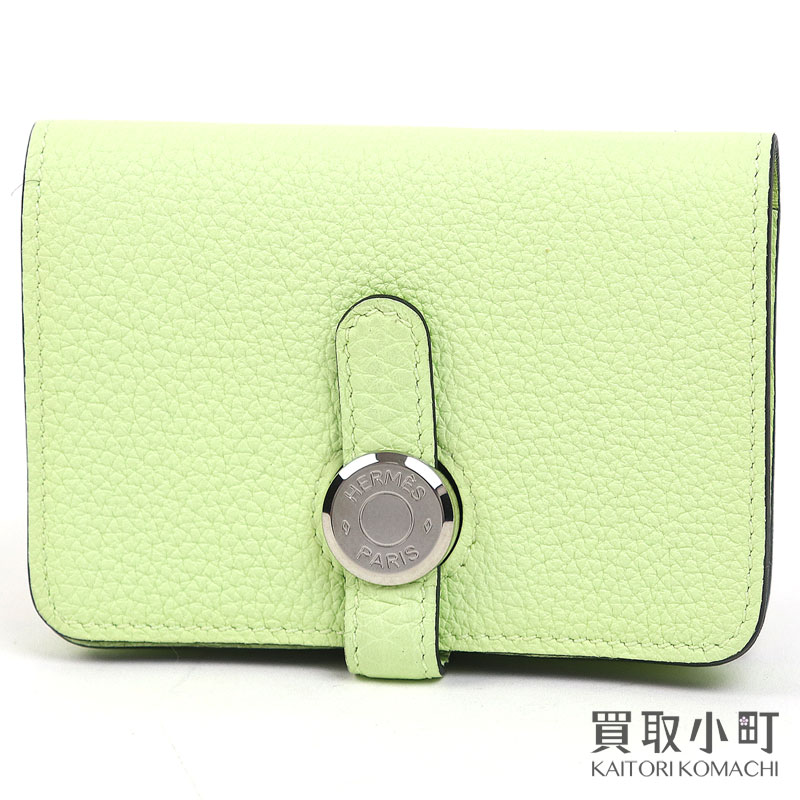 【未当て嵌める品】エルメス【HERMES】ドゴン 歌留多容れもの 緑であること トゴ しろがね色金具 歌留多保持者 名刺入れ 通行手形容れもの グレージュ 044083CK DOGON CARD CASE【S位置づける】【新品負けず劣らず】