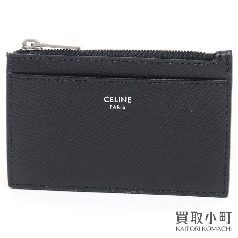 楽天市場】【最大3万円OFFクーポン! 10/1〜】【新品同様】セリーヌ【CELINE】 ジップ付きカードホルダー グレインドカーフスキン ブラック コインケース  カードケース 10F993BEL.38SI CARD&COIN CASE【SAランク】【美品】【中古】【中古】 : 買取小町