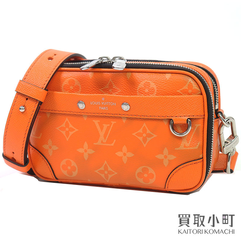 【新品同様】ルイヴィトン【LOUIS VUITTON】M31073 アルファ ウエアラブル ウォレット NV モノグラム タイガラマ タンジェリン スモール ショルダーバッグ ポシェット 斜め掛け オレンジレザー LV ALPHA WEARABLE WALLET NV【SAランク】【美品】【中古】