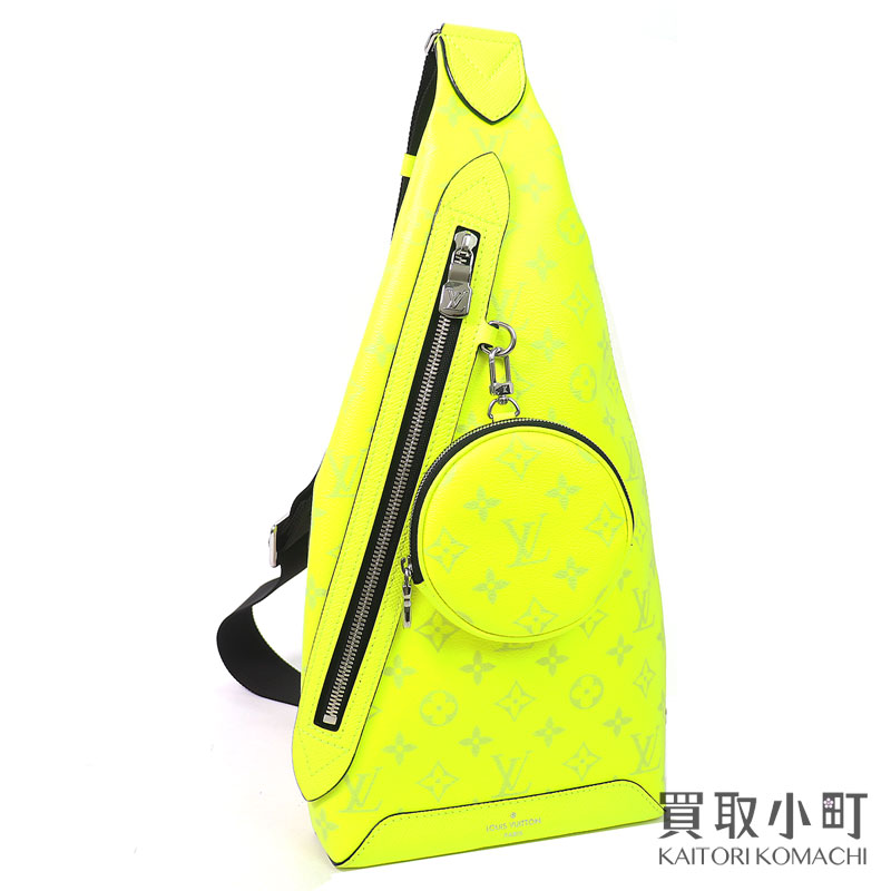 【新品同様】ルイヴィトン【LOUIS VUITTON】M30945 デュオ スリングバッグ モノグラム ジョーヌ タイガラマ クロスボディ ショルダーバッグ 斜め掛け バムバッグ メンズ イエローレザー LV DUO SLING BAG TAIGARAMA【SAランク】【美品】【中古】