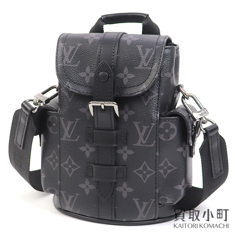 【新品同様】ルイヴィトン【LOUIS VUITTON】M82769 ナノクリストファー モノグラムエクリプス スリング バックパック クロスボディ ショルダーバッグ LV NANO CHRISTOPHER NOIR BACKPACK【SAランク】【美品】【中古】