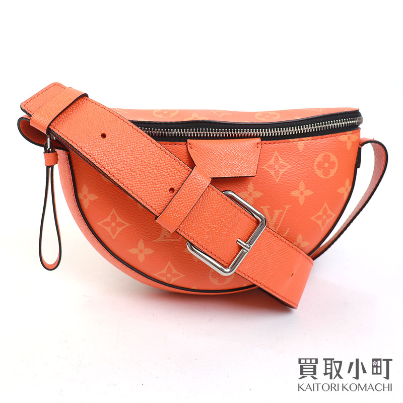 【美品】ルイヴィトン【LOUIS VUITTON】M31029 LV ムーン クロスボディ モノグラム タイガラマ タンジェリン クロスボディ ショルダーバッグ 斜め掛け スリング メンズ LV MOON CROSSBODY TAIGARAMA 【Aランク】【中古】