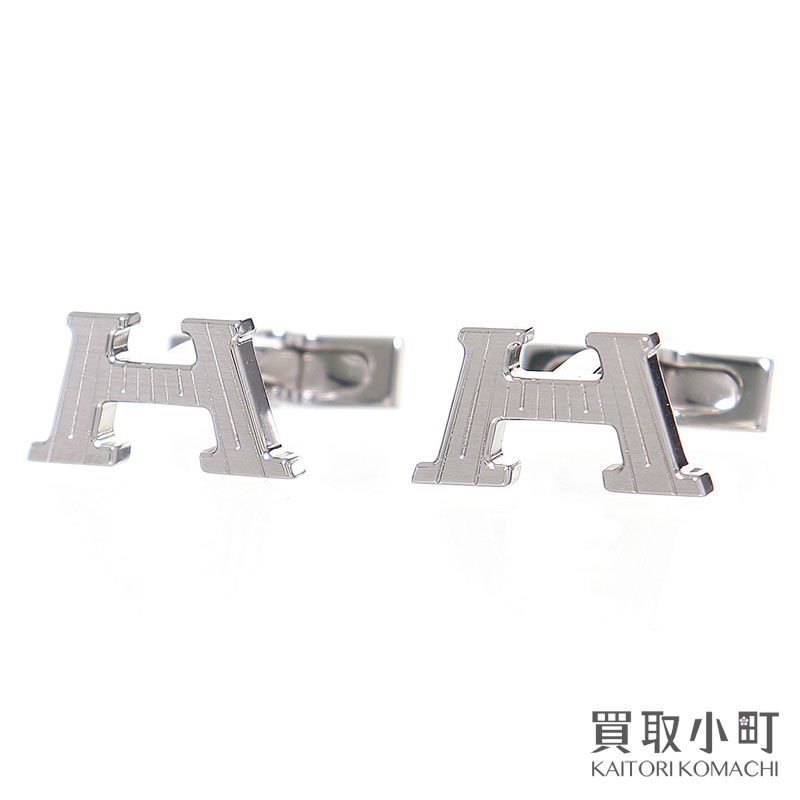 エルメス Hカフスボタン HERMES 美品 エルメス Hロゴ カフス カフスボタン カフリンクス
