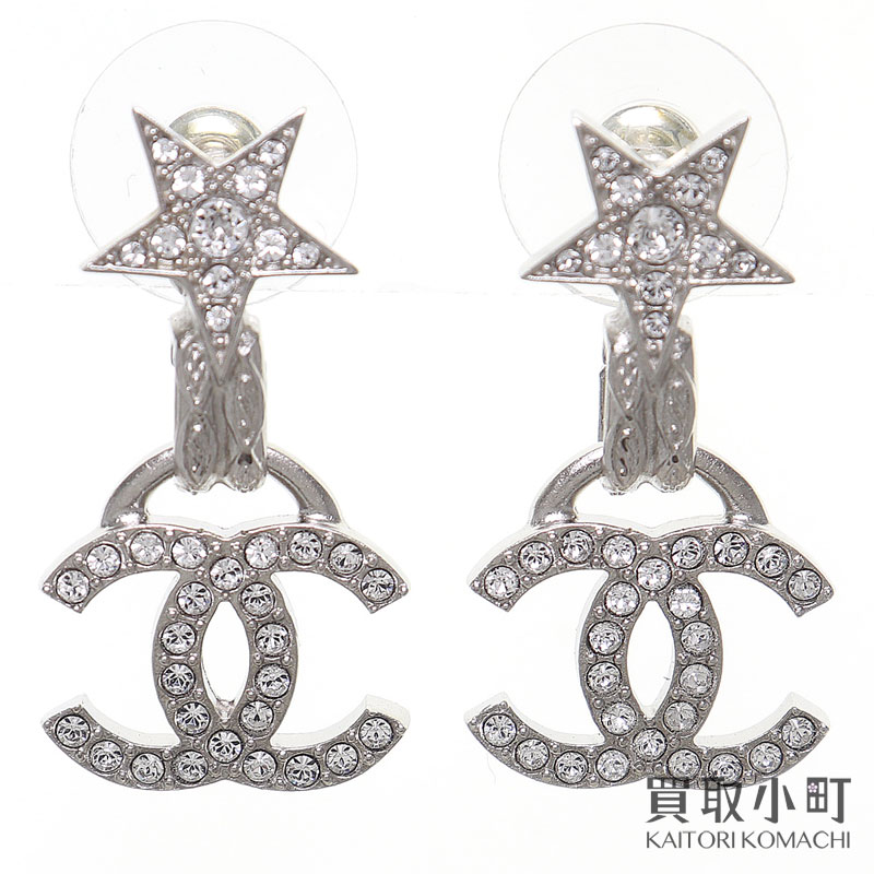 楽天市場】【美品】シャネル 【CHANEL】 ロゴ メタル×ストラス
