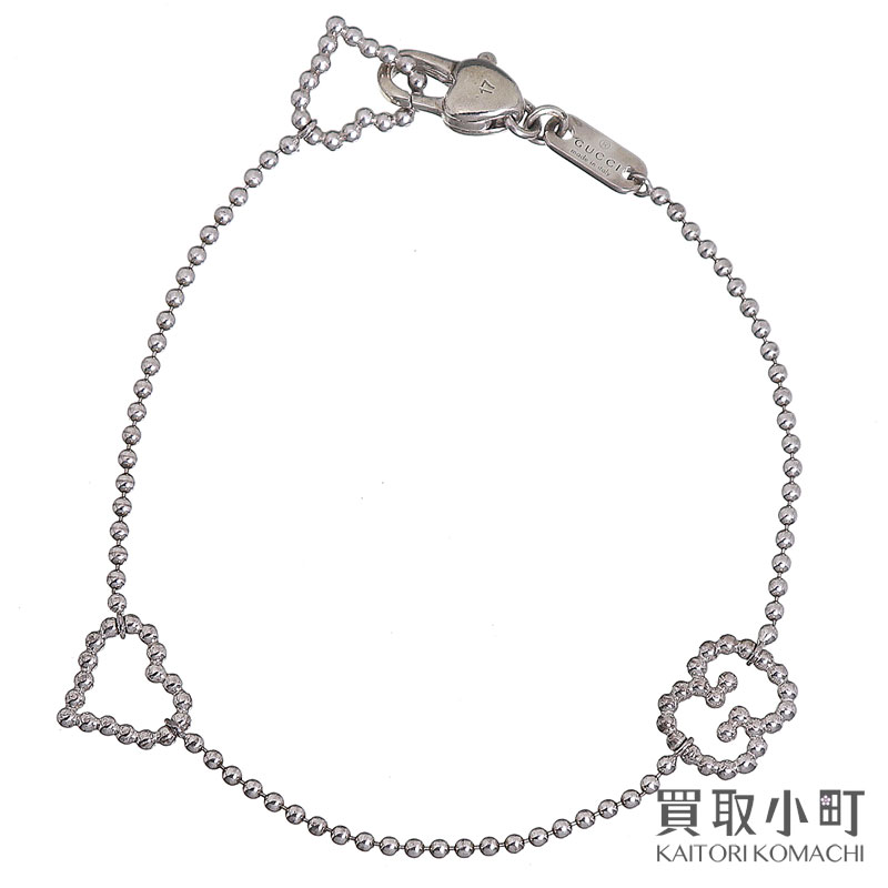 【現行品】美品GUCCI グッチ ダブルG フラワー ブレスレット 表記16 現行品】美品GUCCI グッチ ダブルG フラワー ブレスレット 表記