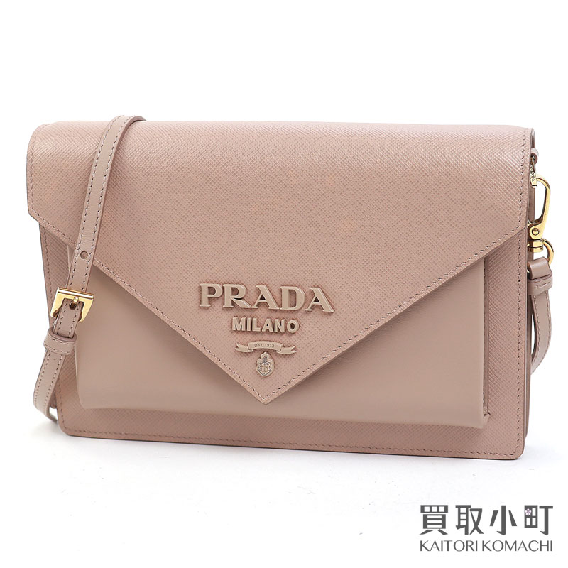 楽天市場】【美品】プラダ 【PRADA】メタルロゴ ショルダー