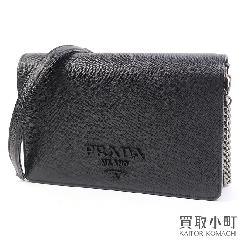楽天市場】【美品】プラダ【PRADA】 ギャザー ポシェット ブラック
