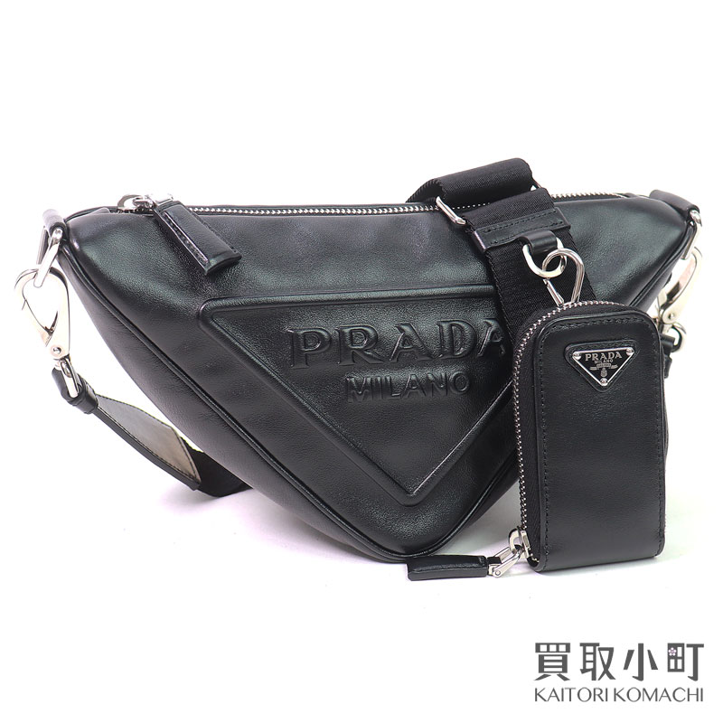 プラダ　ギャザーバック 楽天市場】【美品】プラダ【PRADA】 ギャザー ポシェット ブラック