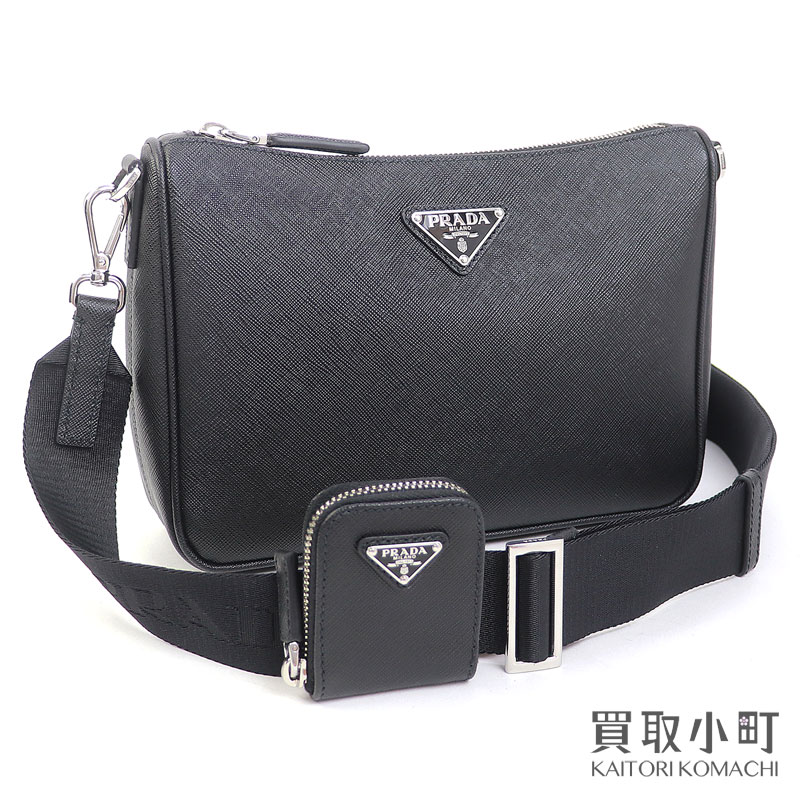 美品　PRADA ブラック ヘッドフォン 収納袋付き 楽天市場】【バッグ】PRADA プラダ SAFFIANO ショルダーバッグ