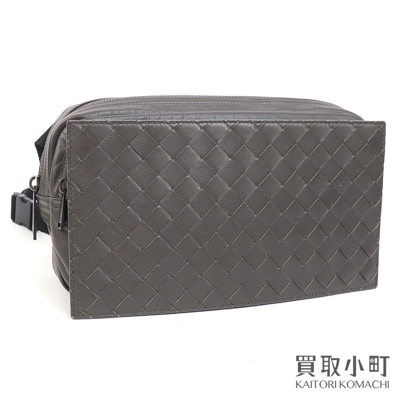 ボッテガヴェネタ　BOTTEGA グレー ベルベット キルティング バッグ ボッテガヴェネタBOTTEGA グレー ベルベット キルティング バッグ