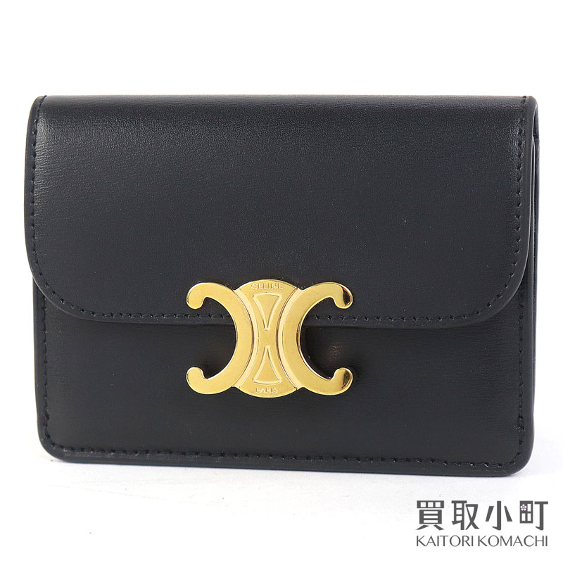 CELINE セリーヌ 超美品 カードケース トリオンフ CELINE （新品・未使用品）セリーヌ トリオンフ フラップ付き