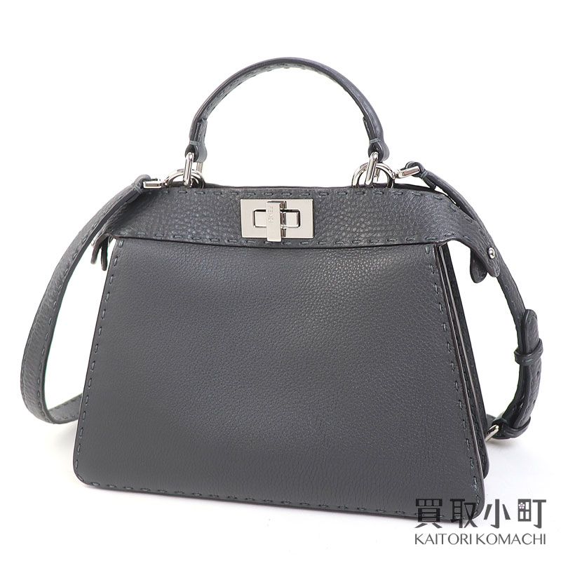 美品【フェンディ】トップハンドルバッグ ピーカブー FENDI】フェンディ ピーカブー スモール セレリア バッグ (FENDI