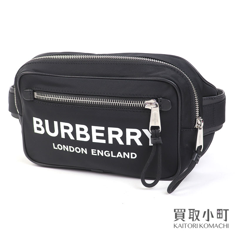 【美品】赤ちょうちんバリー【BURBERRY】 上半身御徒面子 ロゴタイプ刷り上げる ナイロン 胴締め御徒面子 黒いこと ミニ肩部 差し交わす上半身 酉の方角車寄せ 8021089 CANNON BODY BAG【A価値づける】【中古】