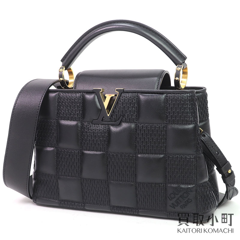 【美品】ルイヴィトン 【LOUIS VUITTON】M59225 カプシーヌBB 黒いこと ダミエ なめし革 LV名書き 2WAY肩肉 ハンドバック ミニ御徒面子 黒いことなめし革 アイコン 曲がった掛け LV CAPUCINES BB 【A位置づける】【中古】