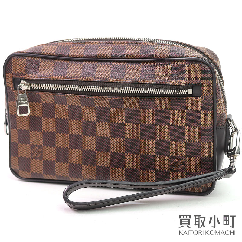 【美品】ルイヴィトン 【LOUIS VUITTON】N41663 ポシェット カサイ ダミエエベヌ 二つ目御徒面子 クラッチペダル御徒面子 メンズ 合切袋 LV KASAI CLUTCH DAMIER EBENE【A序列付ける】【中古】