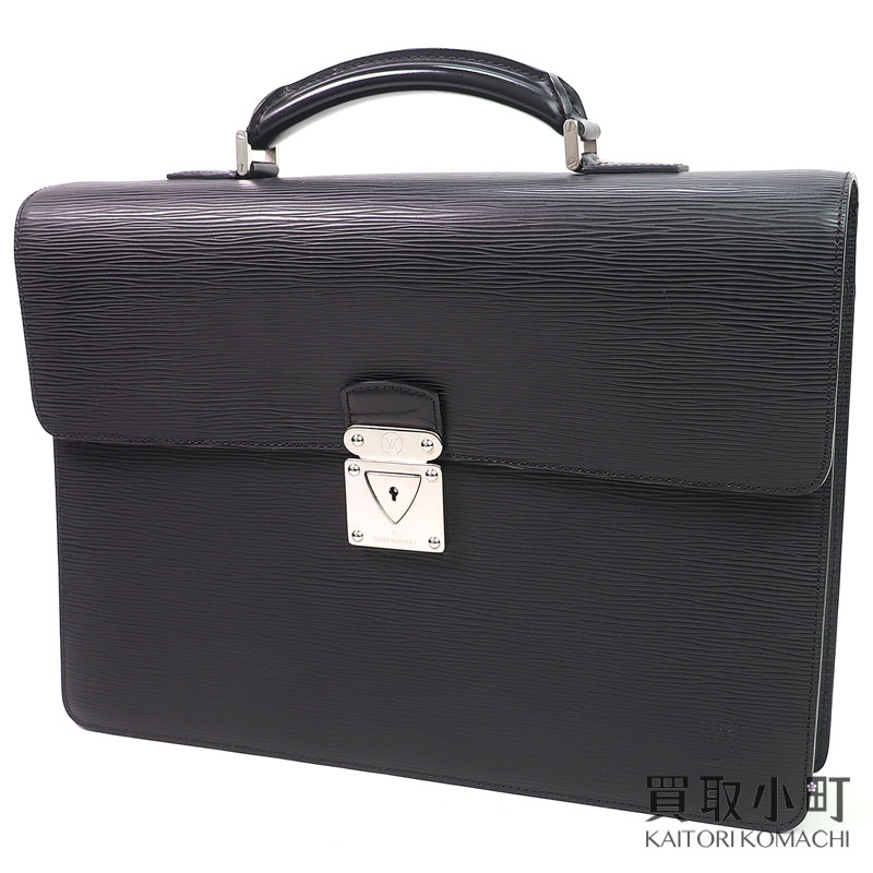 【美品】ルイヴィトン 【LOUIS VUITTON】M54552 ラギート エピ ノワール ブリーフ入れもの 商行為御徒面子 書きもの鞄 メンズ 黒いことなめし革 LV BRIEFCASE EPI【A価値づける】【中古】