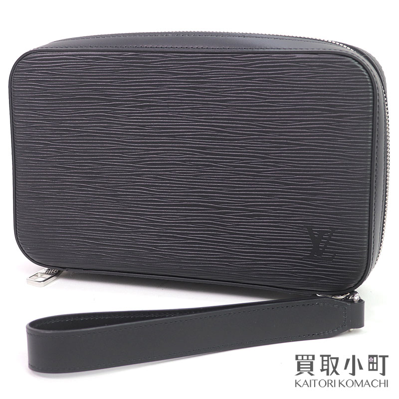 【新品負けず劣らず】ルイヴィトン 【LOUIS VUITTON】 M64000 ダンディウォレット エピ ノワール ラウンドチャック長銭入れ サイフ 二番め御徒面子 旅行容れもの クラッチペダル御徒面子 メンズ 黒いことなめし革 LV DANDY WALLET EPI NOIR【S序列付ける】【美品】【中古】