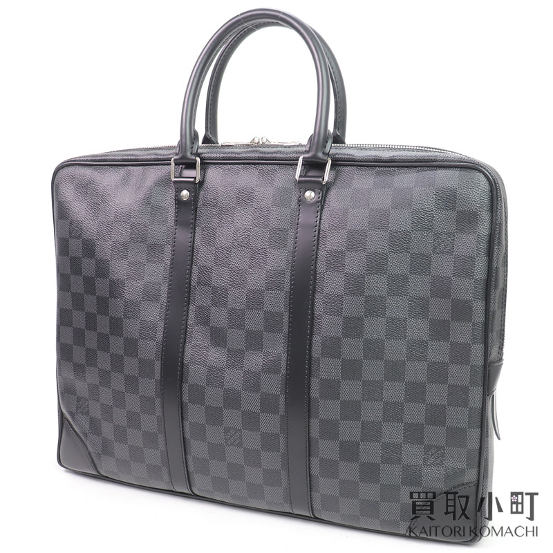 【美品】ルイヴィトン【LOUIS VUITTON】N41125 PDV ダミエグラフィット ブリーフ容れもの 書きもの鞄 商行為御徒面子 ポルトドキュマン ヴォワヤージュ メンズ LV PORTE DOCUMENTS VOYAGE DAMIER GRAPHITE【A位置づける】【中古】