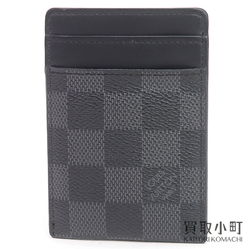 ルイヴィトン【LOUIS VUITTON】N60246 カードケース ポルトカルト パンス ダミエグラフィット マネークリップ付カードケース カードホルダー ビルクリップ LV CARD HOLDER DAMIER GRAPHITE【ABランク】【中古】