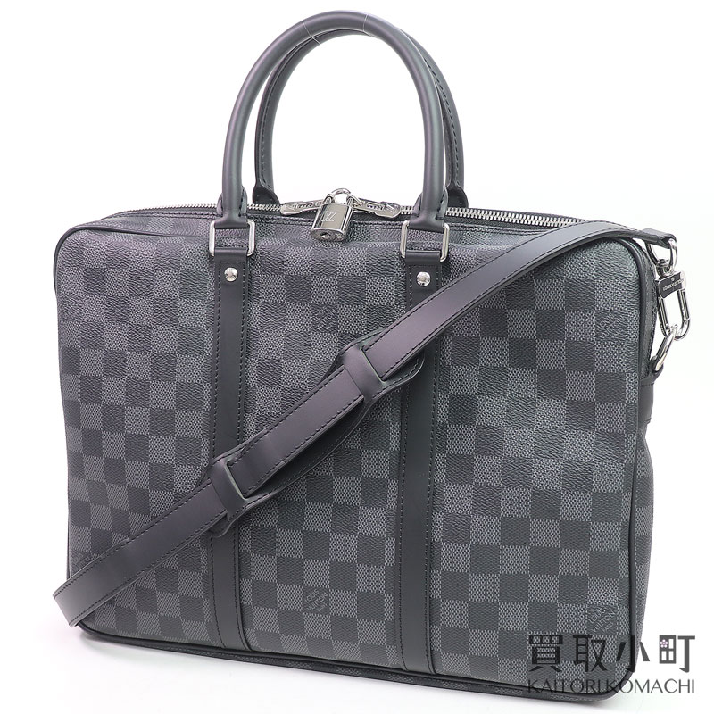 【美品】ルイヴィトン 【LOUIS VUITTON】 N41478 PDV PM ダミエグラフィット 2WAYショルダー ブリーフケース 書類鞄 ビジネスバッグ ポルトドキュマン ヴォワヤージュ メンズ LV PORTE-DOCUMENTS VOYAGE PM DAMIER GRAPHITE【Aランク】【中古】｜買取小町