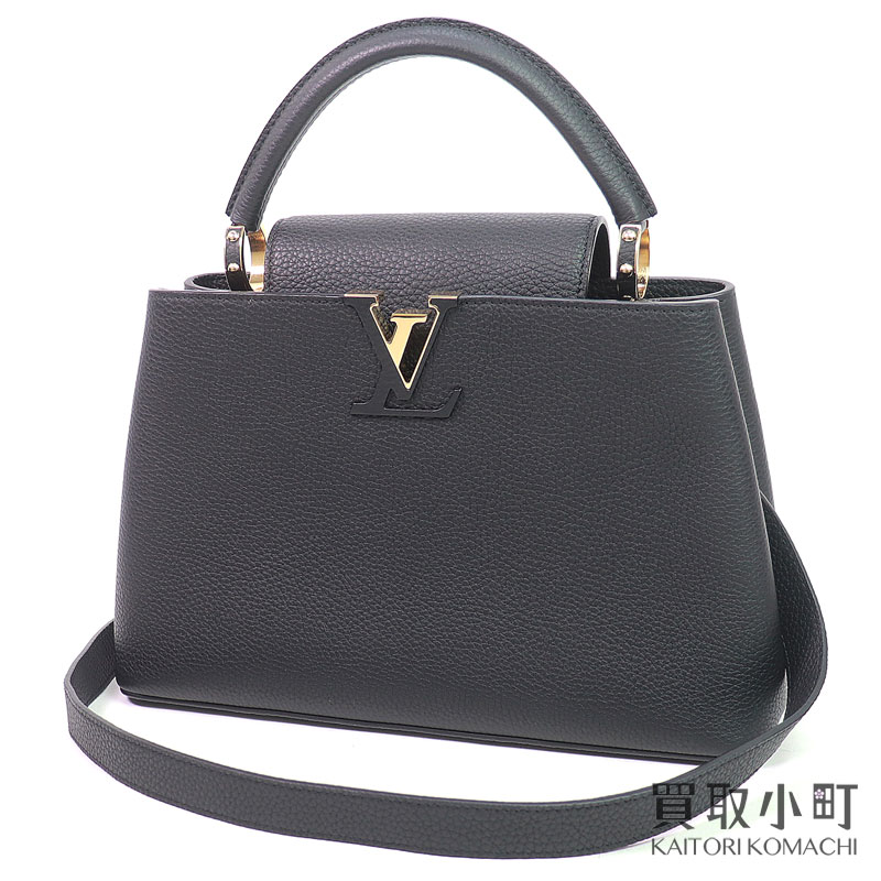 【最大3万円OFFクーポン! 4/15～】【美品】ルイヴィトン【LOUIS VUITTON】M24727 カプシーヌMM ノワール トリヨンレザー LVシグネチャー 2WAYショルダー ハンドバッグ アイコン 斜め掛け LV CAPUCINES MM【SAランク】【中古】【中古】