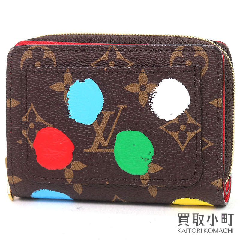 【美品】ルイヴィトン【LOUIS VUITTON】M81981 LV×YK ポルトフォイユ ルー モノグラム インフィニティドット 草間彌生 二人三脚 えの具一点 ミニウォレット ラウンドチャック 二つ折り銭入れ サイフ コンパクトウォレット LV LOU WALLET【A序列付ける】【中古】