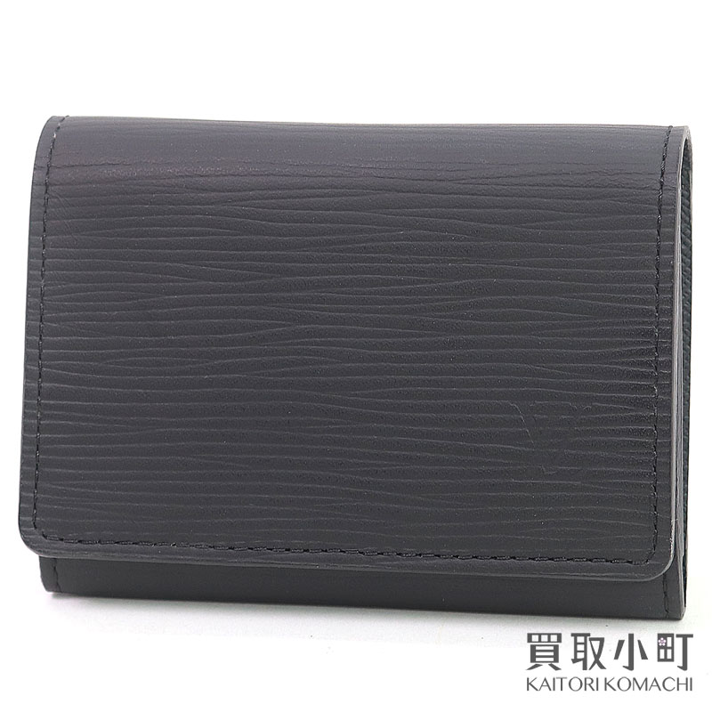 【最大1万円OFFクーポン! 4/20～】【新品同様】 ルイヴィトン 【LOUIS VUITTON】 M56582 アンヴェロップ カルト ドゥ ヴィジット エピ ノワール ビジネスカードケース マチ付名刺入れ パスケース LV BUSINESS CARD HOLDER EPI【Sラ【中古】