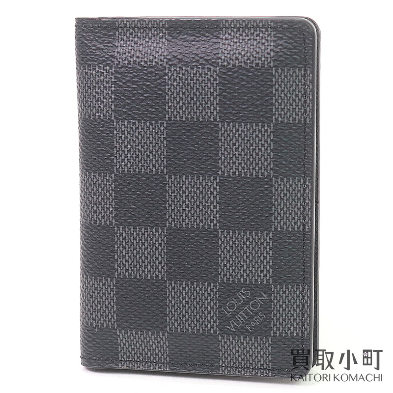 【美品】ルイヴィトン【LOUIS VUITTON】N63143 まとめ役 ドゥ ポッシュ ダミエグラフィット 歌留多入れもの 通り手形入れもの 名刺入れ ポケットオーガナイザー 黒いこと LV POCKET ORGANISER DAMIER GRAPHITE【SA価値づける】【中古】