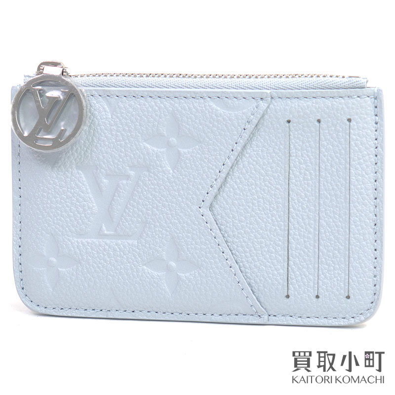 【未使用品】ルイヴィトン【LOUIS VUITTON】M83645 カードケース ポルトカルト ロミー モノグラムアンプラント ウォッシュドブルー レザー シルバー金具 コインケース カードホルダー 小銭入れ LV ROMY CARD HOLDER MONOGRAM【Sランク】【新品同様】｜買取小町