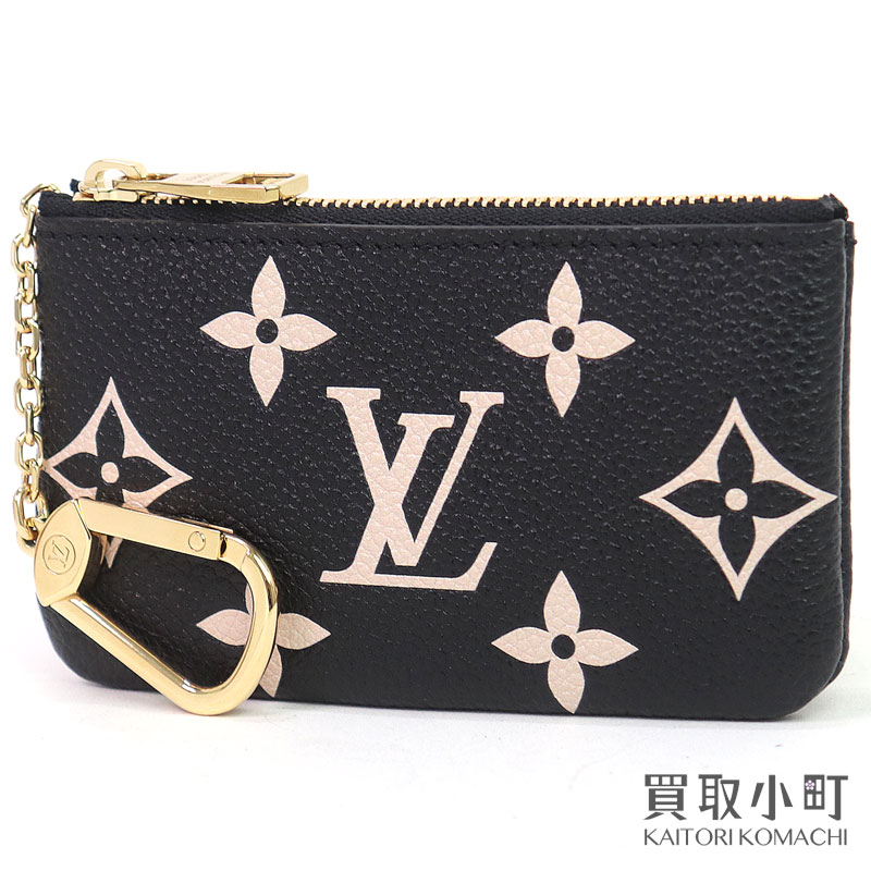 【未当て嵌める品】ルイヴィトン【LOUIS VUITTON】M28790 歌留多＆手当たり容れもの ポシェットクレ バイ色つや モノグラム アン工業プラント なめし革 手当たり容れもの コインケース ノワール 巨大な生物 釣り銭入れ キーホルダー 手当たり合切袋 金入れ LV KEY POUCH【S位置づける】【新品負けず劣らず】