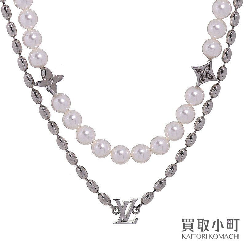 ルイヴィトン ネックレス ペンダント モノグラム ボールド 3連 リング ルイヴィトン 3連リング ネックレス M00675 ペンダント モノグラム