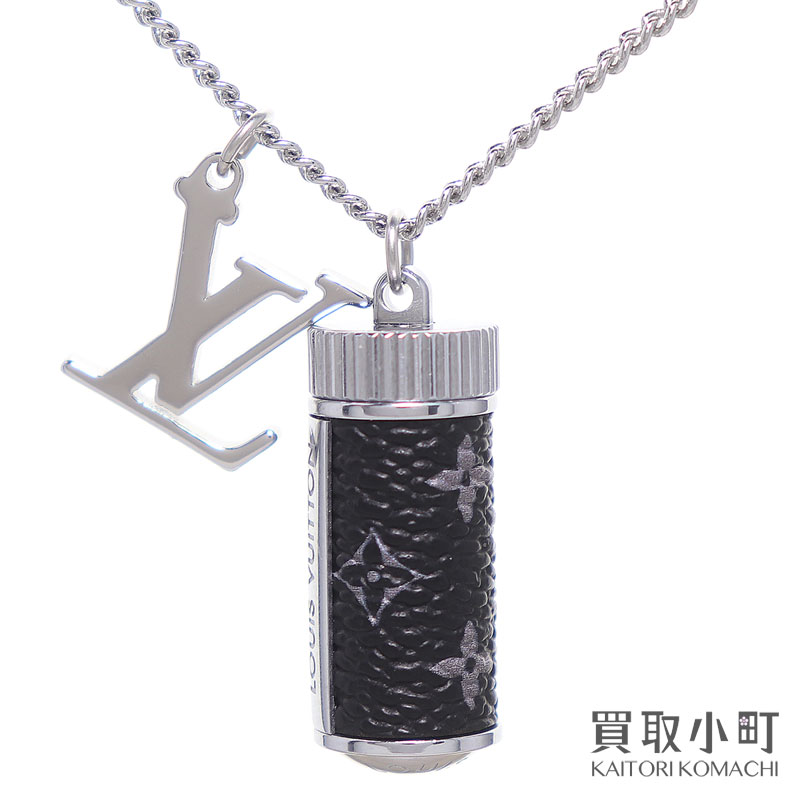 【最大1万円OFFクーポン! 7/25~】【美品】ルイヴィトン 【LOUIS VUITTON】M63641 コリエ チャームズ モノグラムエクリプス ネックレス LVロゴチャーム ピルケース ユニセックス アクセサリー MONOGRAM ECLIPSE CHARMS NECKLACE【A【中古】|買取小町