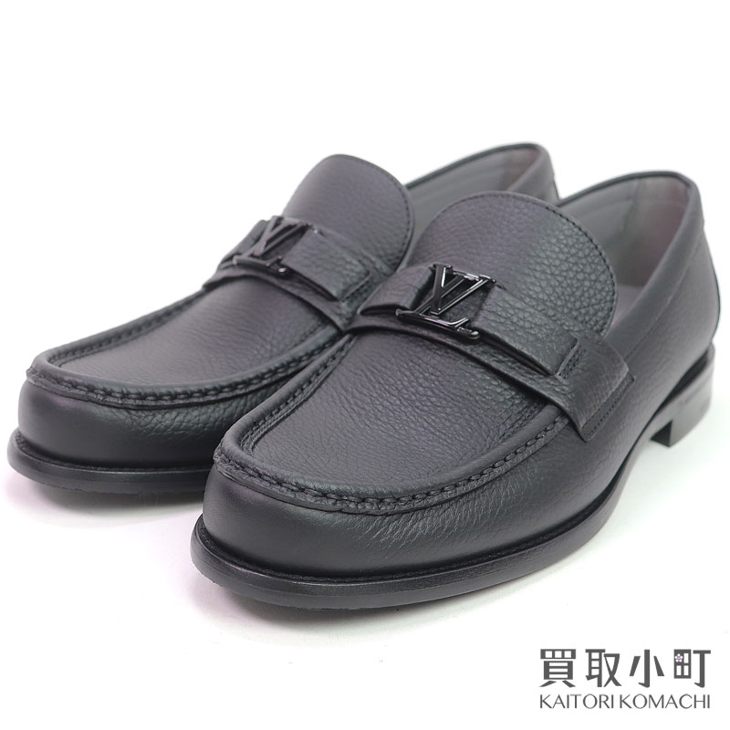 【未当てはめる品】ルイヴィトン【LOUIS VUITTON】1AH765 メジャーローファー ノワール グレインカーフレザー メンズ 成人男性靴 モカシン 黒いことなめし革 #7 LV MAJOR LOAFER MOCASSIN SHOES【S位置づける】【新品負けず劣らず】