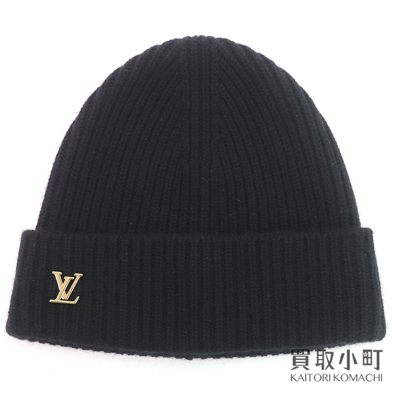 【最大1万円OFFクーポン! 7/25～】【美品】ルイヴィトン【LOUIS VUITTON】M77877 ビーニーLV スパーク カシミヤ ニット帽 ブラック 古着 アパレル LV SPARK BEANIE【Aランク】【中古】【中古】｜買取小町