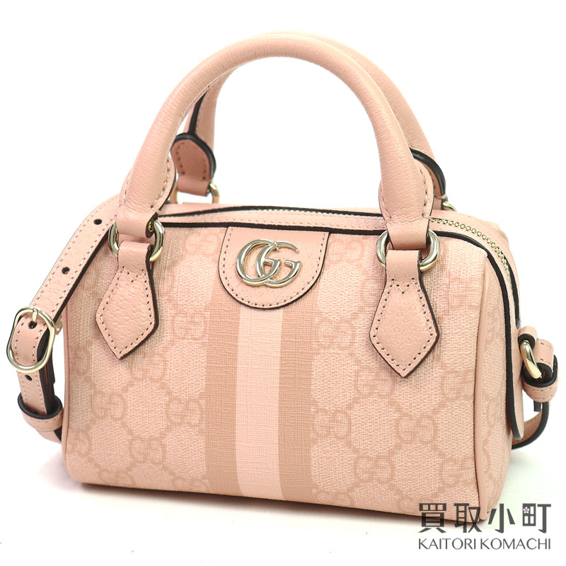 【最大1万円OFFクーポン! 7/25~】【未使用品】 グッチ【GUCCI】オフィディア スーパー ミニバッグ ピンクベージュ GGスプリーム クロスボディバッグ 斜め掛け ポシェット ダブルG 781490 FAD03 6241 OPHIDIA MINI SHOLUDER BAG【S【中古】|買取小町