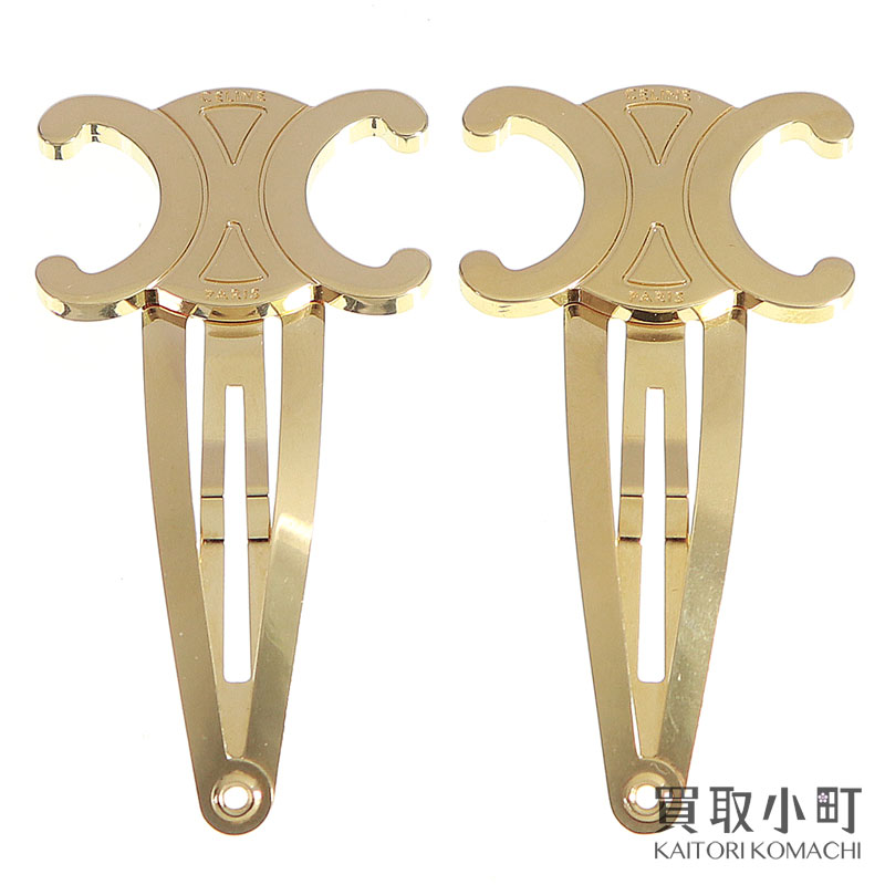 楽天市場】セリーヌ トリオンフ ヘアピン ゴールド アクセサリー