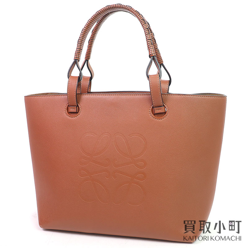 ロエベ【LOEWE】アナグラム トート スモール クラシックカーフ タン 2WAYショルダー ハンドバッグ A717S72X03 FOLD SHOPPER【ABランク】【中古】|買取小町