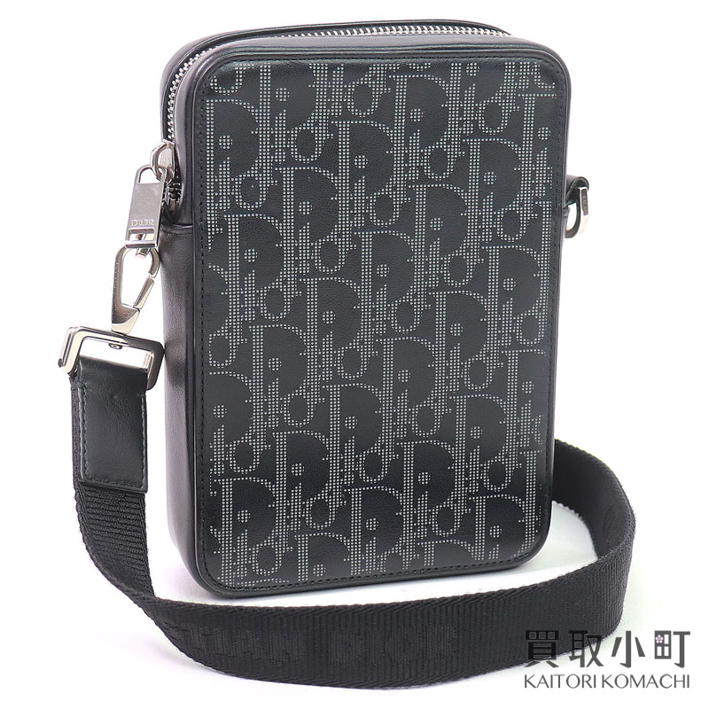 【美品】ディオール【DIOR】ワールドツアー スモール メッセンジャー ポーチ オブリーク ギャラクシー ワールドツアー カーフスキン ショルダーバッグ 斜め掛け フォンポーチ 2ESBC265CLP H22Q CD Dior Oblique Messenger Pouch【Aランク】【中古】