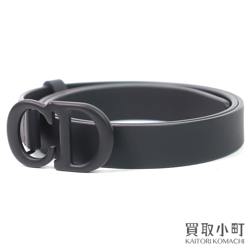 【新品負けず劣らず】クリスチャンディオール【DIOR】サドル 三尺帯 マットカーフスキン 黒いことなめし革 黒いこと金具 幅2コマーシャル CDロゴタイプ B0042SLLO_M989 DIOR SADDLE BELT MATTE CALFSKIN【SA序列付ける】【美品】【中古】