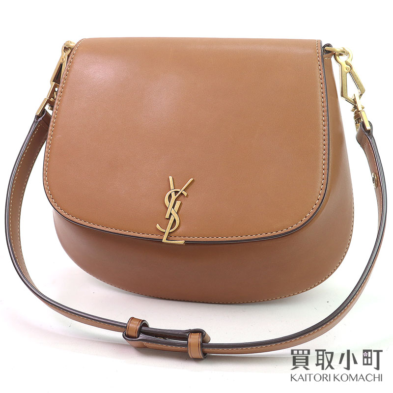 【美品】サンローラン 【YVES SAINT LAURENT】 ミニ フランソア・マリー・ヴォルテール いの一番手持ち部分御徒面子 2WAY肩部 クラッチペダル御徒面子 赤銅色 カーフスキン YSLモノグラム 800846 VOLTAIRE MINI TOP HANDLE BAG【A価値づける】【中古】