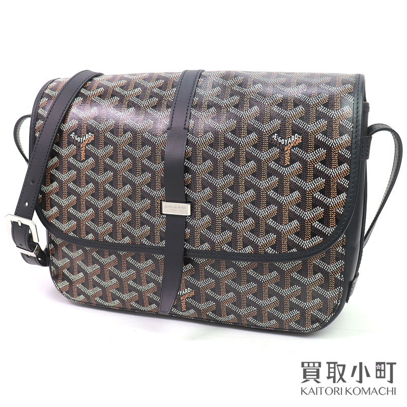 【美品】ゴヤール【GOYARD】 ベルヴェデーレMM 御徒面子 黒いこと ミディアムモデル トワルゴヤール PVC上塗り帆布 伝達人 肩先 クロスボディバッグ BELVE3MMLTY01CG01P SAC BELVEDERE BAG【SA位置付ける】【中古】 ショルダーバッグ・メッセンジャーバッグ-バッグ・小物・ブランド雑貨-バッグ
