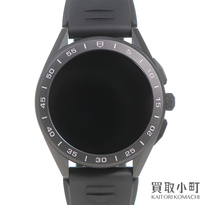 【最大限度1万円OFFクーポン券! 6/10～】【美品】 タグホイヤー 【TAGHeuer】コネクテッド キャリバー E3 45粍 スマートウォッチ チタン 黒いこと 天然ゴム胴締め  デジタル 男女兼用ウオッチ SBG8A80.BT6221 CONNECTED CALIBRE E3 WATCH 【A【中古】