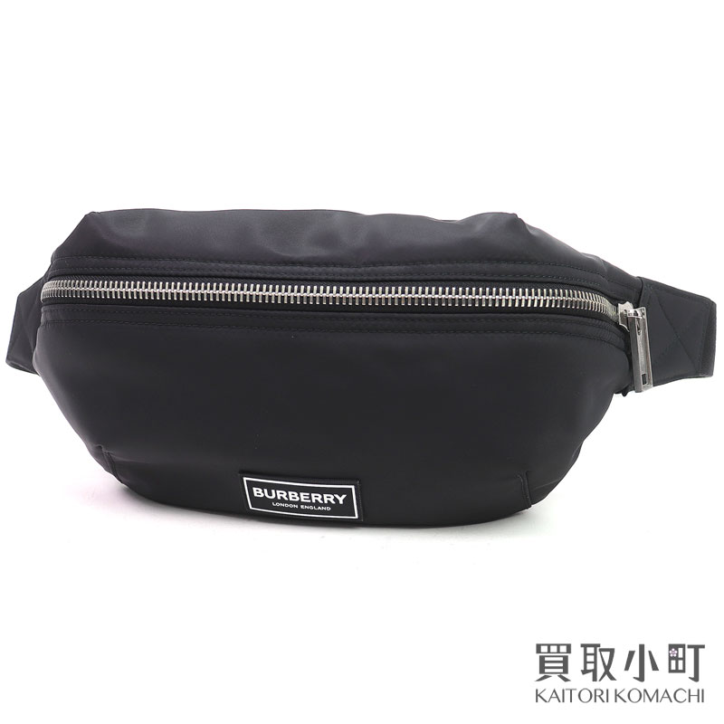 【美品】バーバリー【BURBERRY】タルボット ベルトバッグ ロゴ ナイロン ボディバッグ ブラック ショルダー クロスボディ ウエストポーチ 斜め掛け 8090567 TALBOT BODY BAG【Aランク】【中古】｜買取小町