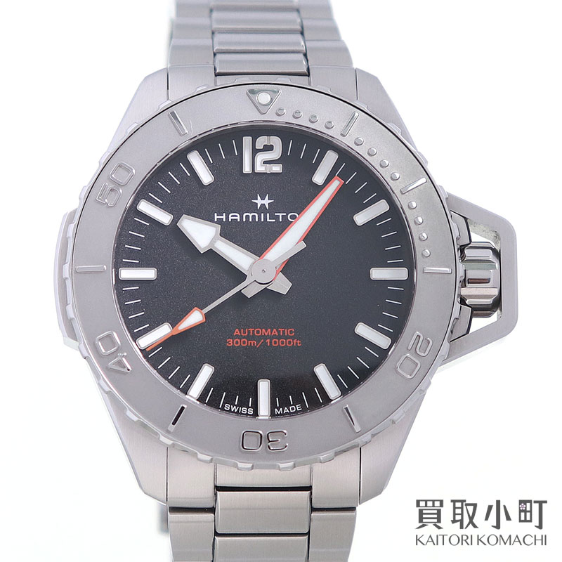 【最大限度1万円OFFクーポン券! 6/10～】【美品】ハミルトン 【HAMILTON】カーキ 米国海軍 開けっ広げお水 オート 46粍 オートマティック SSブレス メンズ 自動小銃一巻き 成人男性用ウオッチ H77815130 H778150 Khaki Navy Openwater Auto Watch【中古】