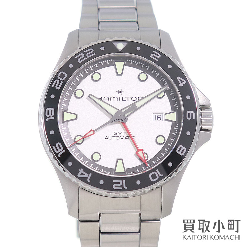 【美品】ハミルトン 【HAMILTON】カーキ ネイビー スキューバ GMT ウォッチ 43mm オートマティック SSブレス メンズ 自動巻き 男性用腕時計 H82555150 H825550 Khaki Navy Scuba Automatic GMT【SAランク】【中古】