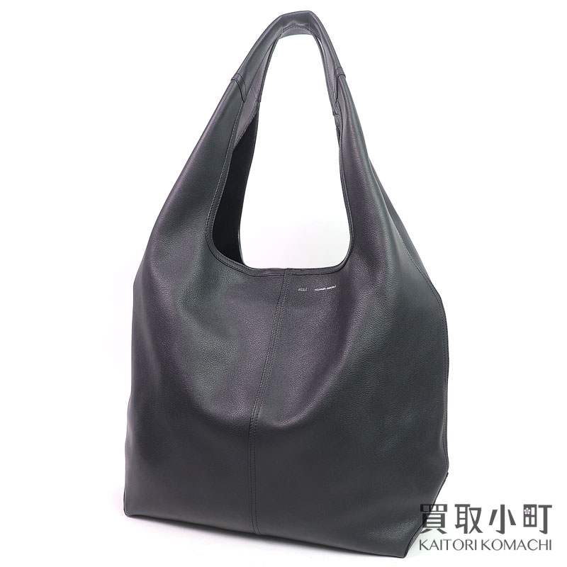 【美品】アミ パリス【AMI PARIS】エティエンヌ ホーボーバッグ ブラック サプルレザー トップハンドル トートバッグ カウレザー ULL715.AL0137.001 Etienne Hobo Bag【Aランク】【中古】