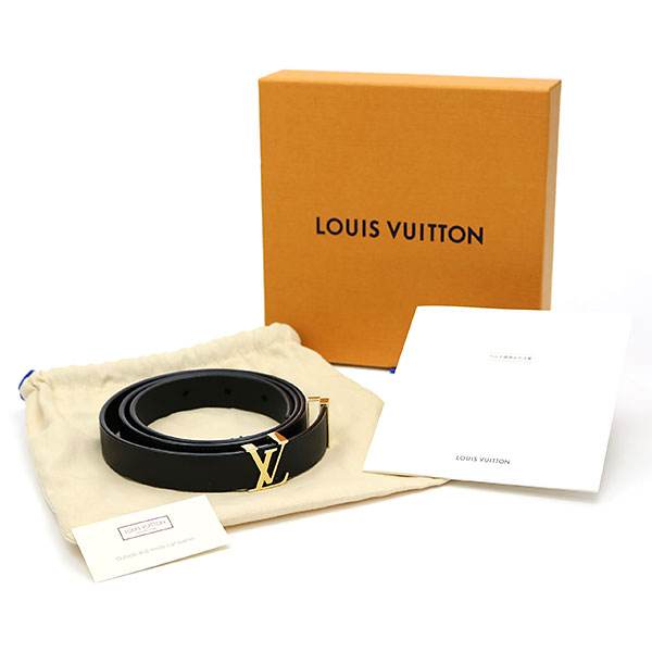 KAITORIKOMACHI: Louis Vuitton M9578W サンチュールクチュール LV initial buckle evening belt black grosgrain ...