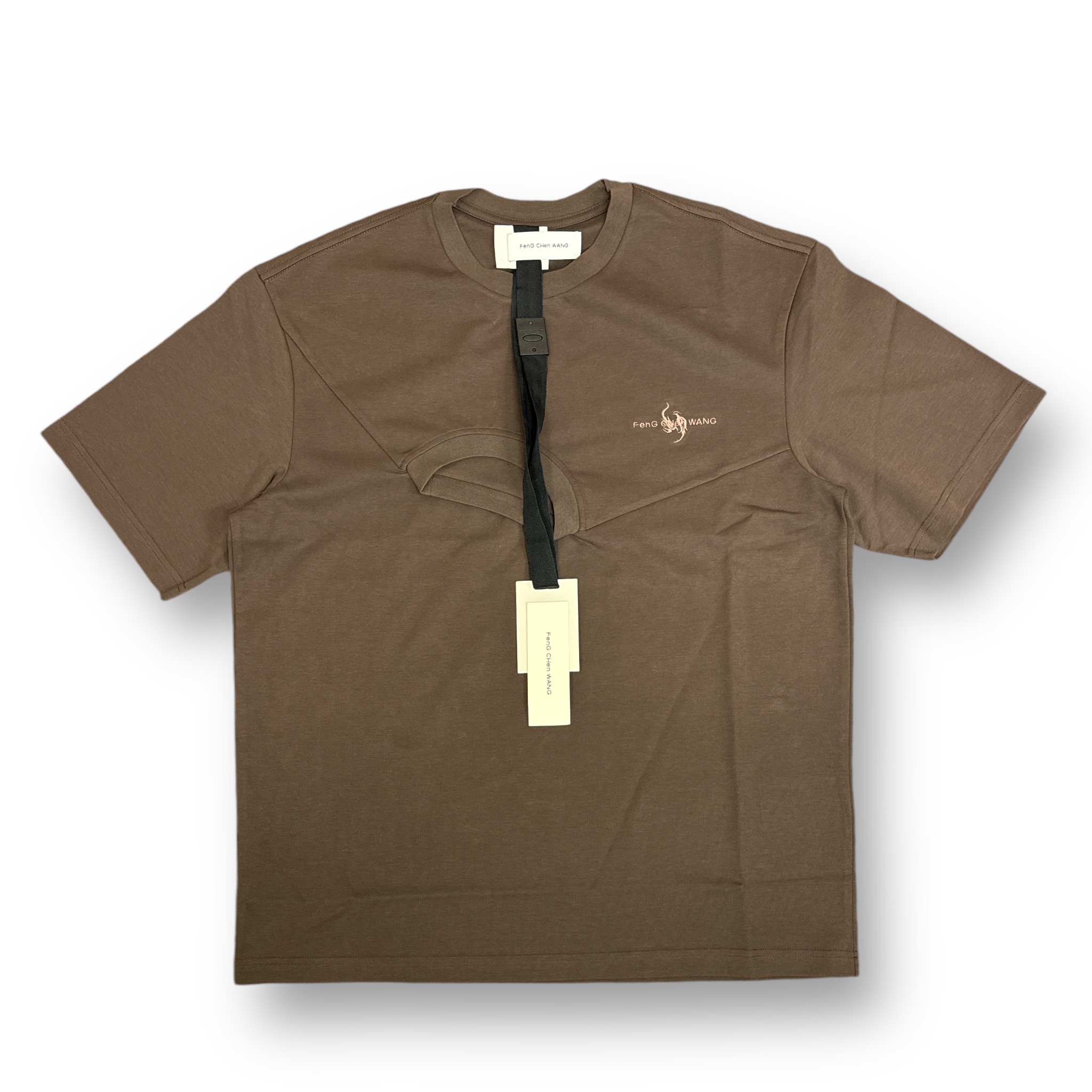Feng Chen Wang・フェンチェンワン 24SS 2-In-1 Tee 状態SS Tシャツ カットソー フェンチェンワン FMS17TS02 ブラウン サイズM (77505A) サイズL (77508A)