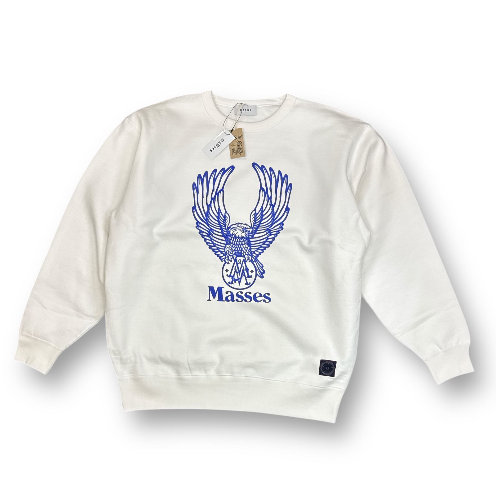 未当て嵌める MASSES・マシス 24AW SWEAT CREW EAGLE M 物質の状態SS スウェットクルーイーグル 調教師   大きさL 白いこと メンズ （82347A）【中古】