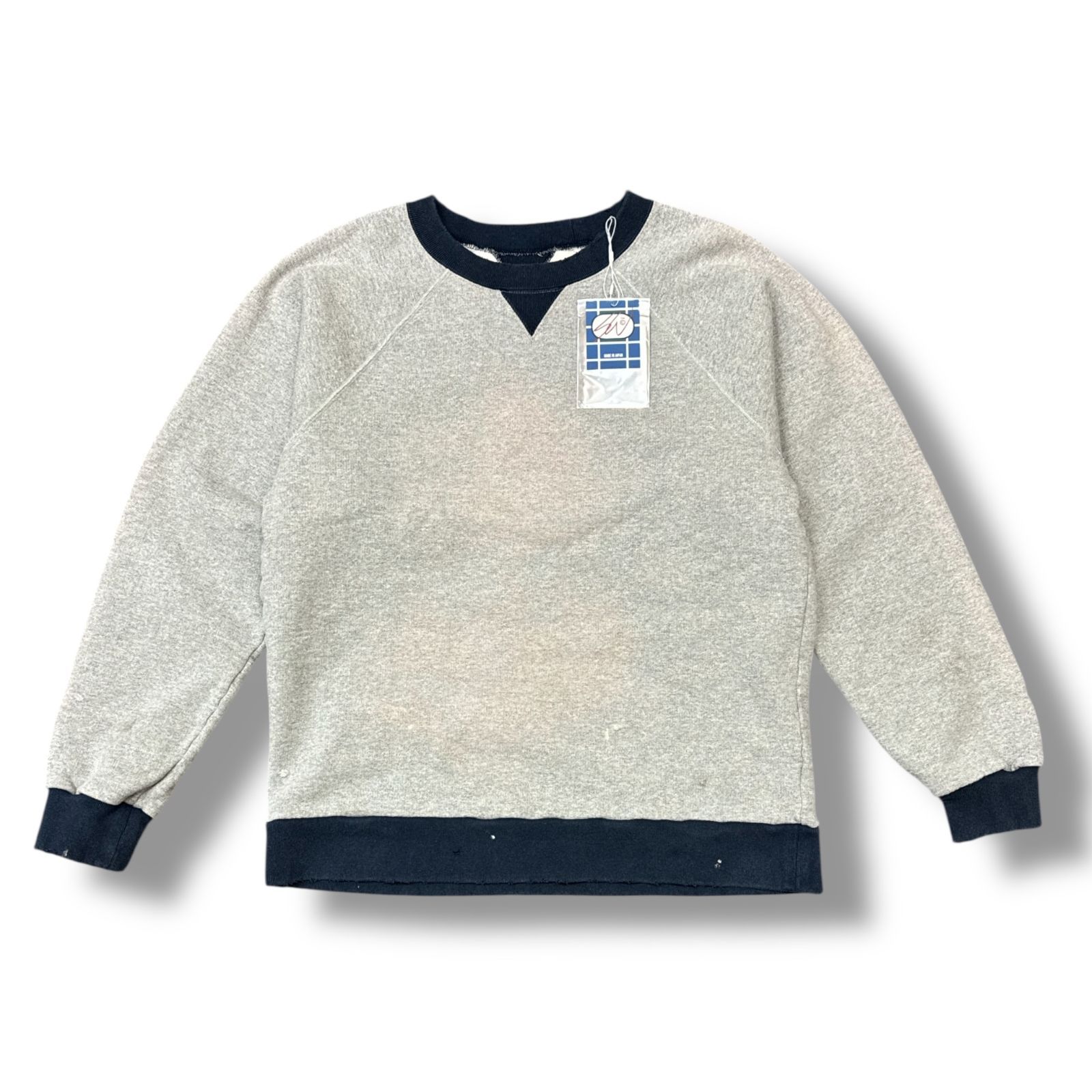未当て嵌める Sean Wotherspoon/SWJP ショーンウェザースプーン 25SS Two Tone Sweatshirt 物質の状態SS ツートーン 汗水 バイ色合い 調教師 SW-25SS-019 大きさXL 薄墨色 メンズ （96951A）【中古】
